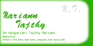 mariann tajthy business card